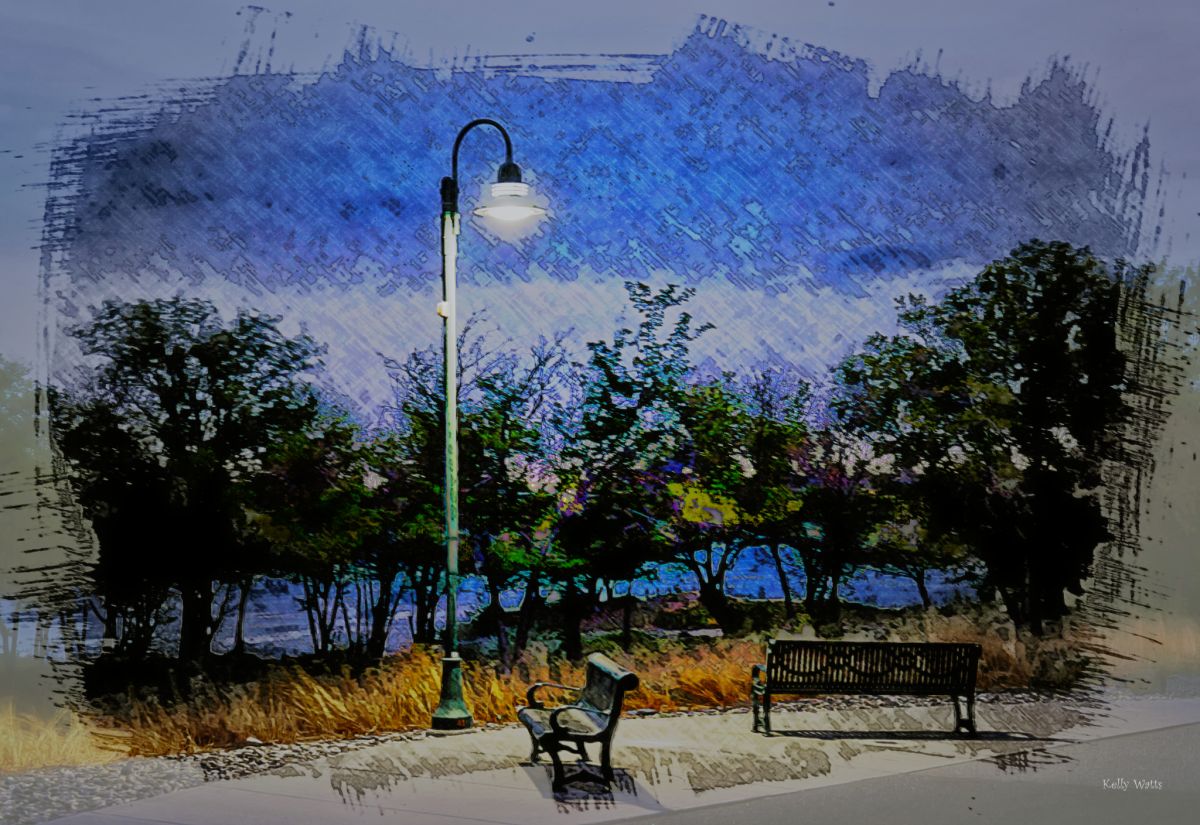 Lighted Bench