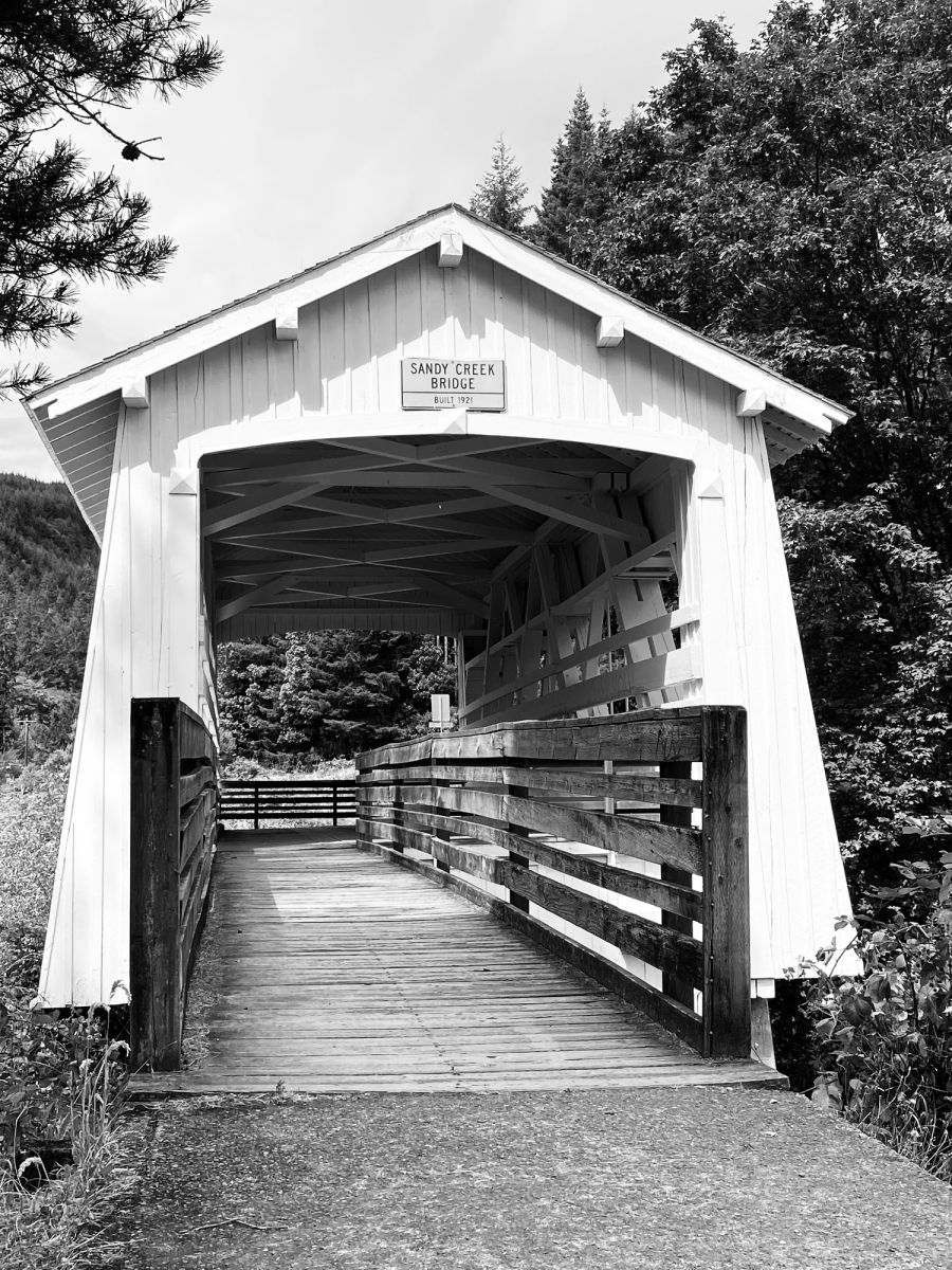 The Covered Bridge in Moro, Oregon.